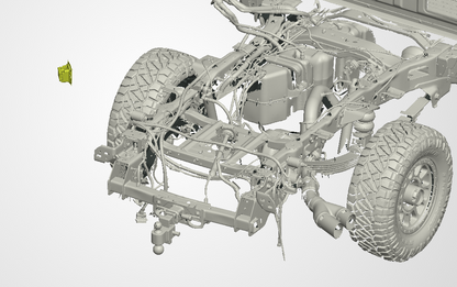 3D Scan data - 2023 F250 - Dual cab / Tub, Rear chassis with radars