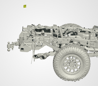 3D Scan data - 2023 F250 - Dual cab / Tub, Rear chassis with radars