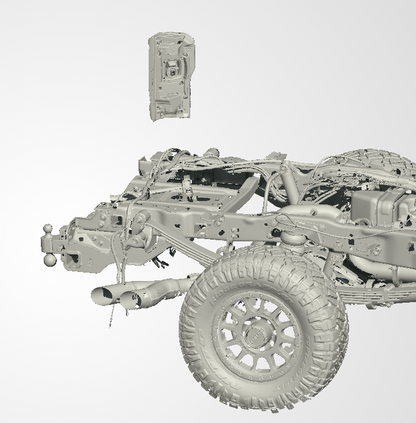 3D Scan data - 2023 F250 - Dual cab / Tub, Rear chassis with radars