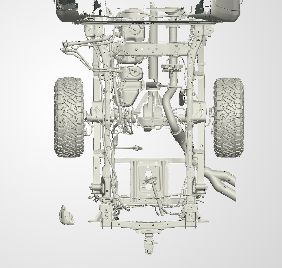 3D Scan data - 2023 F250 - Dual cab / Tub, Rear chassis with radars