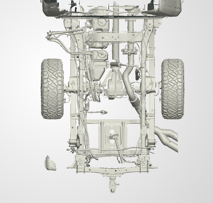 3D Scan data - 2023 F250 - Dual cab / Tub, Rear chassis with radars
