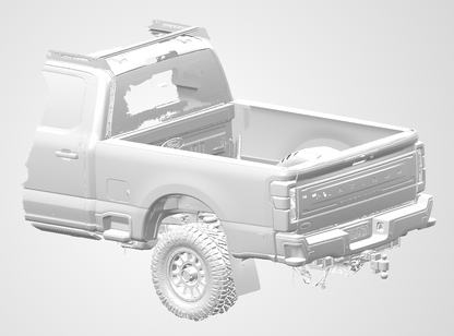 3D Scan data - 2023 F250 - Dual cab / Tub, Rear chassis with radars